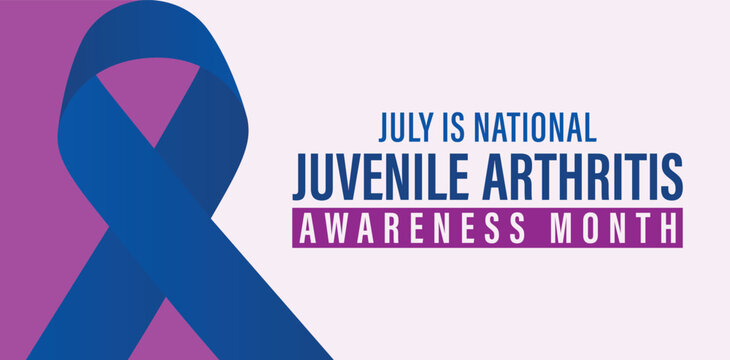 July is national Juvenile Arthritis Awareness Month  Poster, Card, Banner Design Highlighting Early Signs and Symptoms of juvenile arthritis - Powered by Adobe