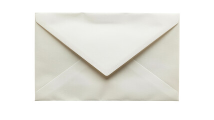 Minimalist white envelope. Perfect for invitations, letters, or business correspondence. Isolated on a white background, transparent background.