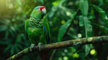 Colorful blue naped parrot native to Philippines.