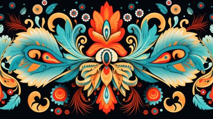 Fototapeta premium Ethnic Textile Pattern Design