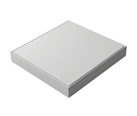 Blank pizza box isolated on transparent background