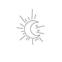 hand drawn sun