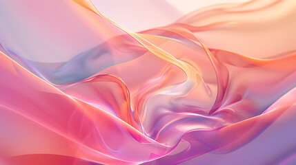 Obraz premium Colorful Abstract Fluid Motion in Soft Pastel Tones