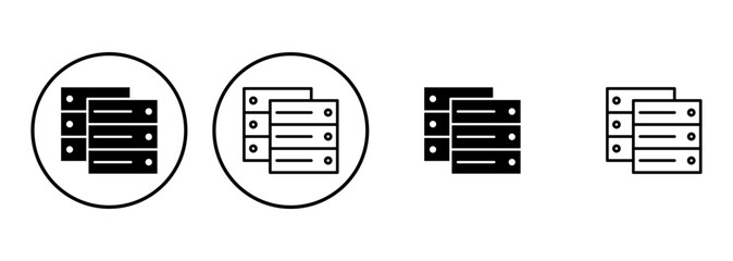 Database icon set. database vector icon