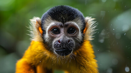 Obraz premium Rainforest a capuchin monkey 