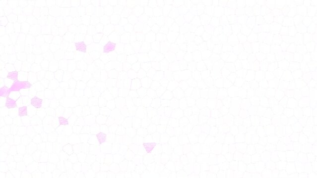 White background with light pink random effect, pixelated animated background, low contrast filter motion design