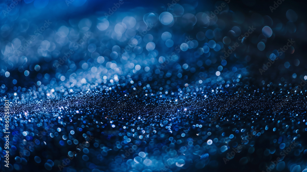 Poster the image is a blue background with many small blue dots scattered throughout. the dots are of varyi