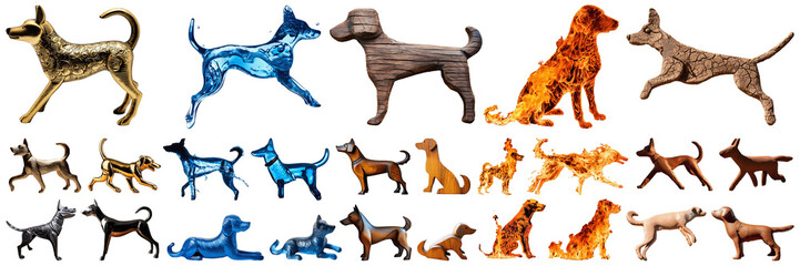 dog collection element silhouette Chinese astrology png