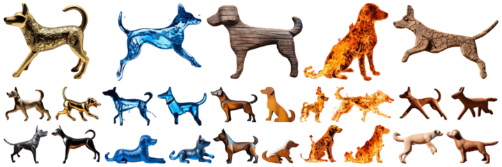 dog collection element silhouette Chinese astrology png