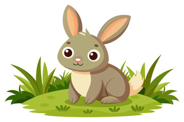 funny cartoon rabbit vector illustration