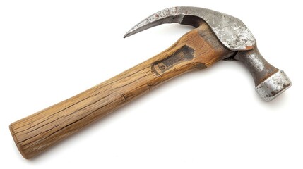 Isolated British claw hammer with clipping path
