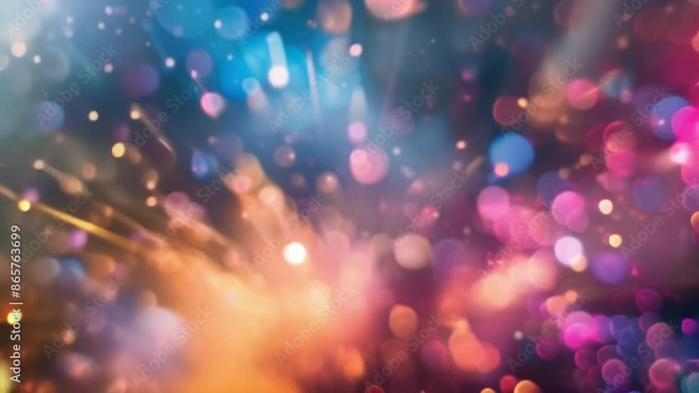 Poster a kaleidoscope of colorful sparks pop against a dark canvas creating a mesmerizing effect.