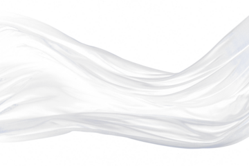 Blue silver shinny fabric flying in curve shape, Piece of textile blue silvery fabric throw fall in air. Black background isolated, dark shading environment