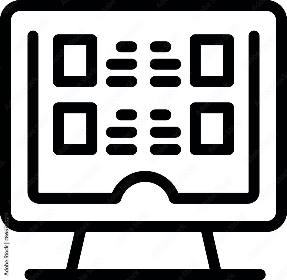 Poster computer interface showing scheduling app interface for organizing working time and planning tasks