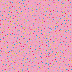 Party Confetti on Pink Background as a coordinate seamless pattern print background