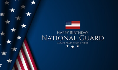 United States National Guard Birthday December 13 Background Vector Illustration