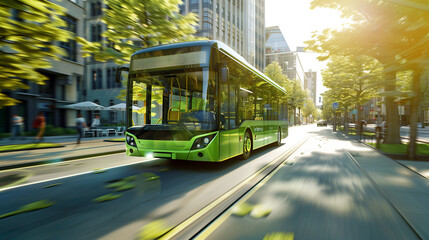 Sustainable travel: Showcasing electric buses in urban transport
