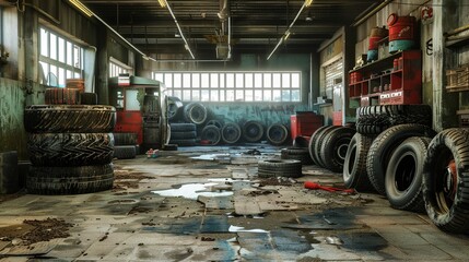 A tire shop full of new tire UHD wallpaper