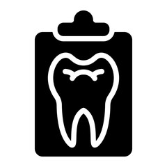 Clipboard with dental icon symbol
