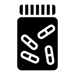 Dental medication bottle vector icon