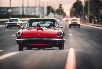 Red Classic Cars Adorned with Timeless Style