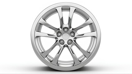 alloy car wheel isolated on white