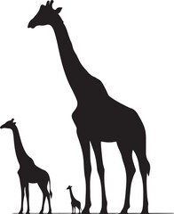 Giraffe Silhouette vector illustration