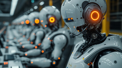 Fototapeta premium ロボットのオペレーター