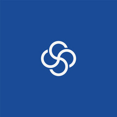  S letter logo in abstract flower shape.