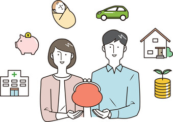 家計と将来について考える夫婦