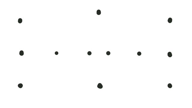 The circles on the screen are located in different places. They either increase or decrease, as if pulsating.