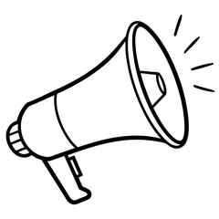 megaphone icon isolated on white