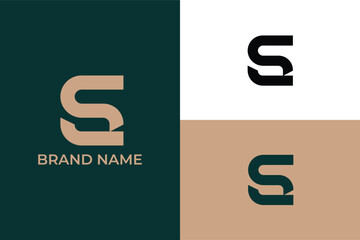 initial letter S creative minimal monochrome monogram symbol , letter S Minimal elegant monogram art logo best for finance business, profit logo, business development logo, accounting business ,