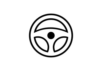 car steering wheel icon template logo icon vector illustration