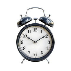 Black Alarm Clock with Silver Accents