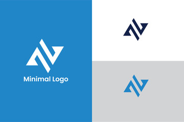 letter 77 arrow triangle iconic modern business logo, letter AC CA A7 modern iconic logo