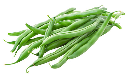 Green beans or cow-pea isolated on white background