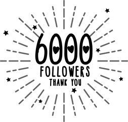 Social media banner with number of followers. Vector illustration.