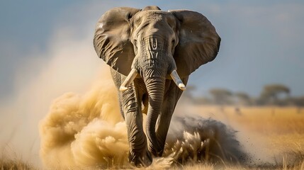Obraz premium African Elephant, Loxodonta africana, South Africa. 