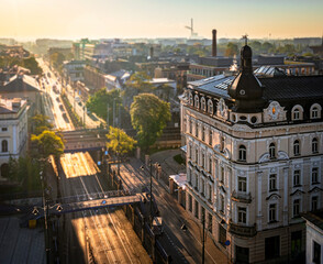 Renovated tenement houses in Krakow, Poland.
Soft, morning lights.