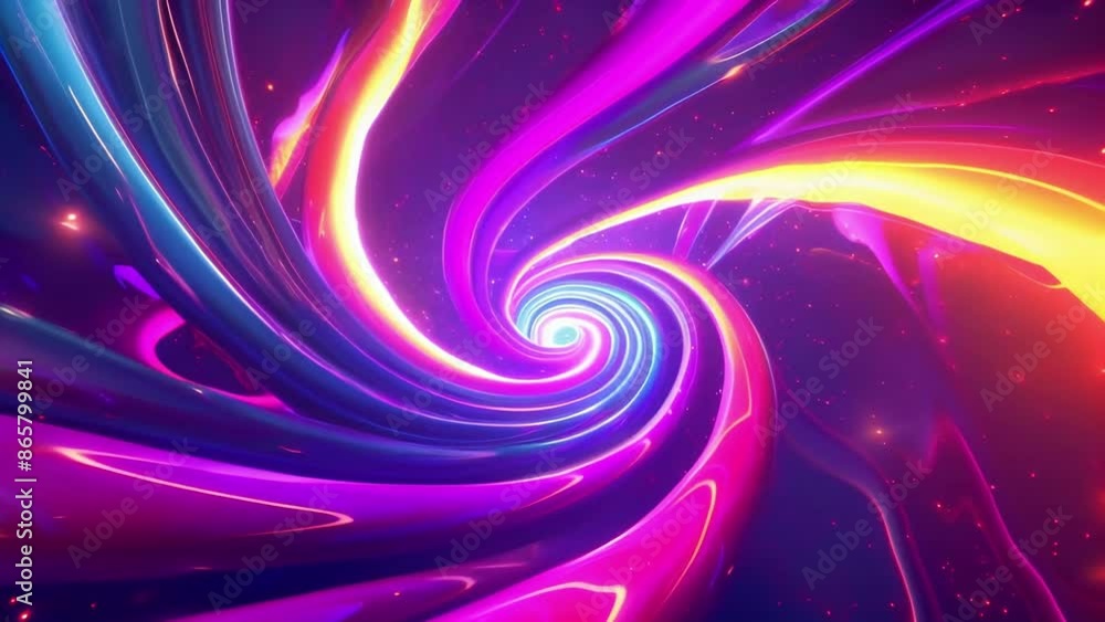 Poster neon colors twist and turn in a hypnotic pattern inviting you to get lost in the psychedelic wonderl