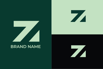 initial letter Z forward arrow negative space creative minimal monochrome monogram symbol Universal elegant vector, 
