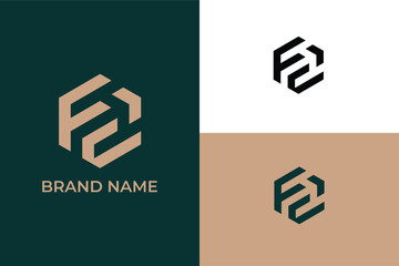 initial letter FC CF forward direction arrow Minimal elegant monogram art logo, FC hexagon shield icon jet aviation logo