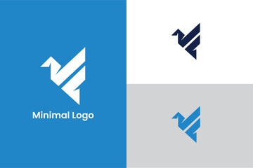 flying bird modern iconic abstract vector, flying bird lineart logo icon symbol, Flying bird logo, Dove bird fly with wings, hummingbird logo design, minimalist vector © Zayn