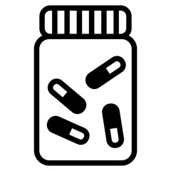 Dental medication bottle vector icon