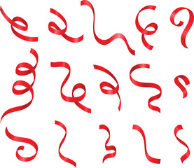 Fototapeta premium Ribbons collection. Red ribbons. Ribbon: Vector ribbon