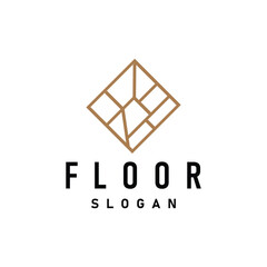 Fototapeta premium Floor logo simple abstract design home decoration Ceramic tile vector illustration