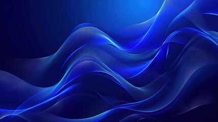 futuristic abstract blue background with waves and light effects