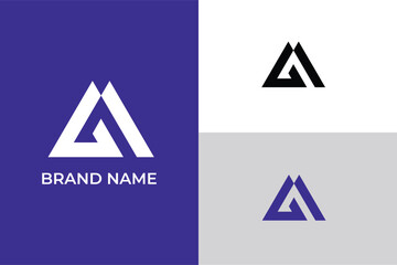 Outstanding professional trendy awesome letter AC G AG arrow logo, letter CA forward arrow geometric logo, letter A abstract