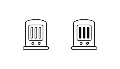 Heater icon design with white background stock illustration